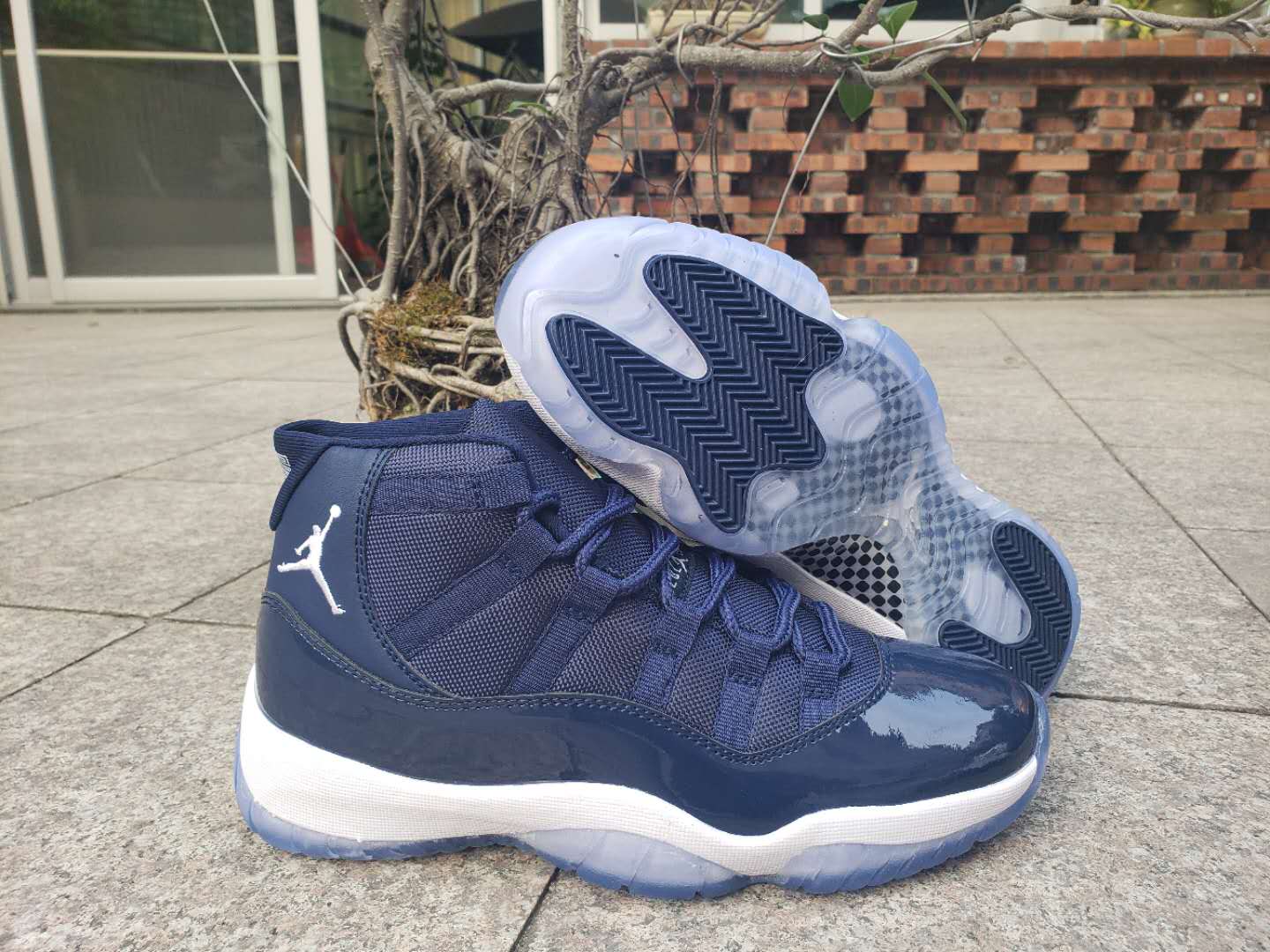 2019 Air Jordan 11 High Deep Blue White Shoes